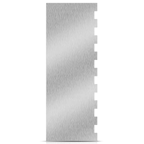 Patelai 9 Pouces Grattoir à Gâteau Patisserie en Acier Inoxydable Gâteau Glaçage Lisse Peigne à Gâteau Lisseur de Gâteau Rayures de Bord Double Face Outils de Modelage de Gâteau Raclette de Gâteau