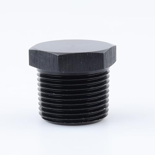 Connecteur hexagonal 3/4" NPT mâle mâle aluminium noir - 4