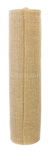 Cleverdelights 14" Premium Burlap Roll - 10 Yards - No-Fray Finished Edges - Natural Jute Burlap Fabric #TOP1