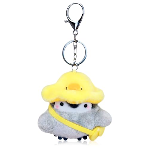 Portachiavi in peluche cappello anatroccolo pinguino