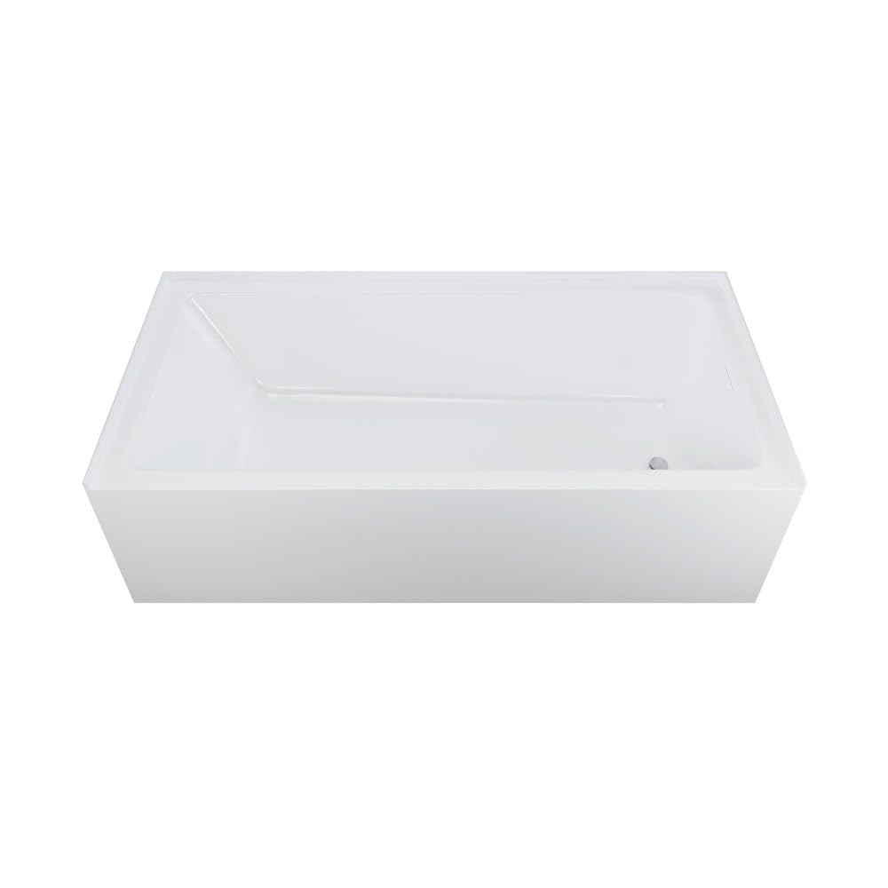 Swiss Madison Voltaire 72 x 32 Skirted Right Drain Soaking Alcove Bathtub in Glossy White, Drain Included