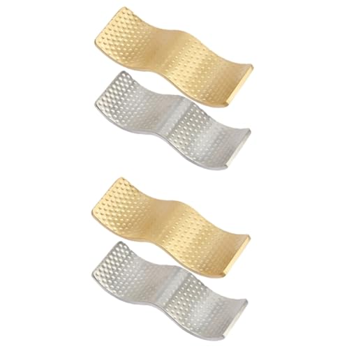 VOSAREA 4 Pcs 304 Stainless Steel Chopsticks Rest Shape Flatware Rest Delicate Chopsticks Holder Table Cutlery Holder Lovely Chopsticks Holder Table Decors Chopstick Rest Tableware