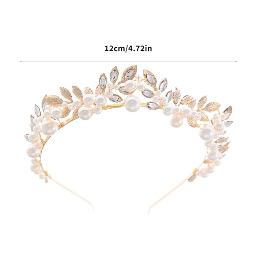 Accessoire de cheveux en alliage incrusté de perles et strass chic - 6