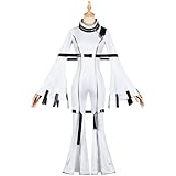 AwwwCos Anime CC Cosplay Costume White Tight-fitting Clothes with Black Strap Full Set Halloween Carnival Party Suit M