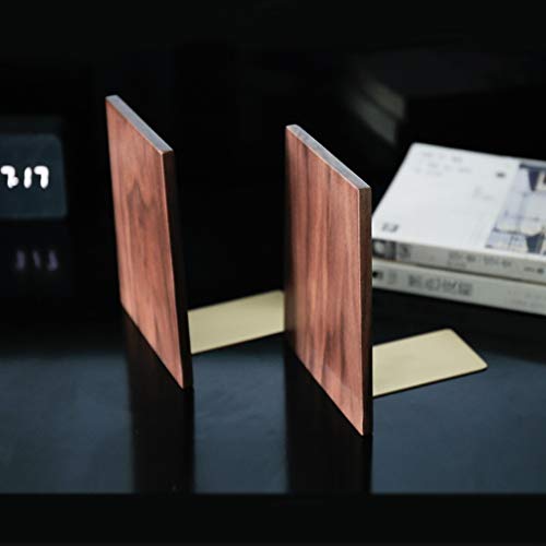 WUHE Fermalibri Fermalibri in Legno Noce Nero