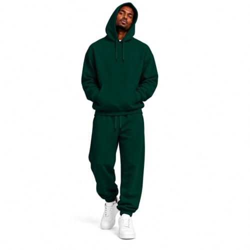 Elneeya Mens Sweatsuit Oversized Jogging Sets Fall Training Two Piece Set - image 1