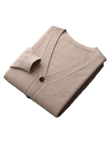 Men's Cardigan Sweaters Basic V-Neck Long Sleeve Solid Color Casual Knit Sweater