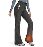 Moosehill Womens-Snow-Ski-Pants Water-Resistant Fleece Lined Warm Winter Hiking Thermal with 4 Zi...