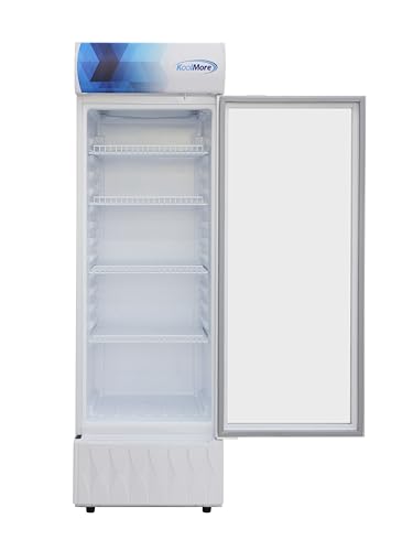 Image of KoolMore KM-MDR-9CPWH 22 in. One-Door Commercial Merchandiser Refrigerator in White, 9 cu. ft. ETL Listed for Safety and Sanitation