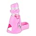Guardians Hamster Water Bottle, Little Pet Automatic Drinking Bottle with Food Container Base Hut Hanging Water Feeding Bottles Auto Dispenser for Small Animals(80ml,Pink)