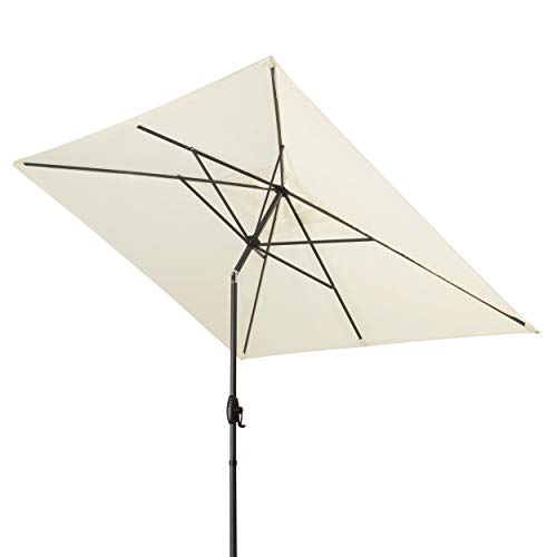derby Basic Lift NEO 250x200 – Rechteckiger Sonnenschirm – Höhenverstellbar – ca. 250x200 cm – Natur