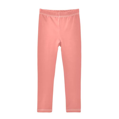 Little Big Girls Leggings Coral Pin'k Dance Tights Trousers Casual Yoga Pants Slim Long Pants, 4T