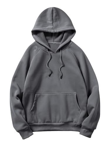 SOLY HUX Hoodies for Men Drawstring Long Sleeve Pullover Sweatshirt with Pocket