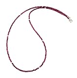  Rubin facettierte kette Rot feingeschliffen 45 cm