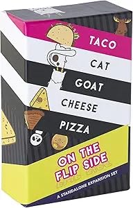 Image of Taco Cat Goat Cheese Pizza On The Flip Side | Standalone Expansion Set for The Party Card Game | Hilariously Fun for Kids, Teens, Adults, 10-15 Min Playtime, Ages 7+, 2-8 Players