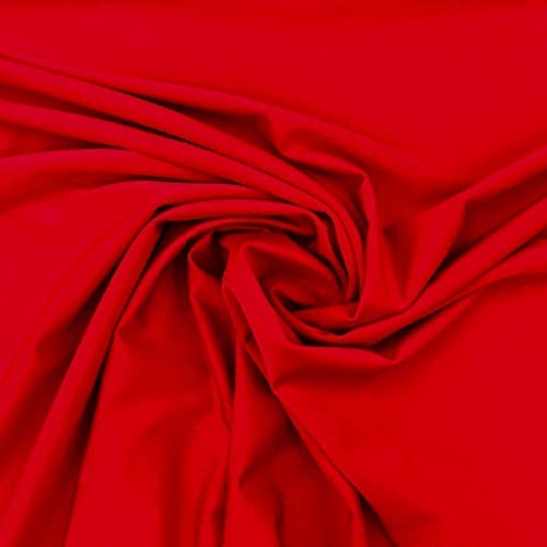 Tissu brillant Rouge - Par 50 cm