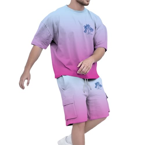 Ensemble homme deux pièces moderne violet dégradé vêtement élégant
