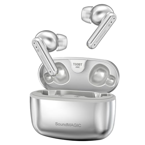 T80BT ANC True Wireless Auricolari con audio ad alta risoluzione cancellazione attiva del rumore ibrida chiarezza delle chiamate ENC 20 ore di riproduzione impermeabile IPX5
