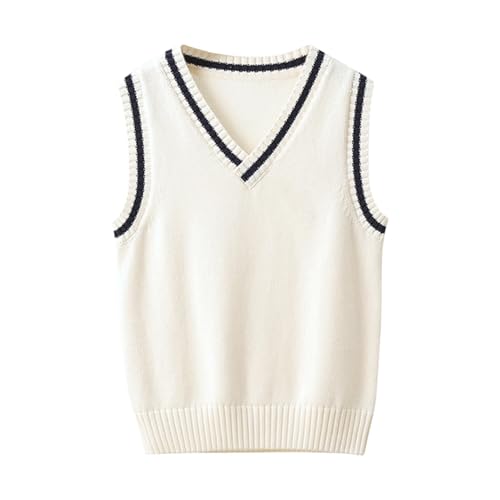 Baby Boy Girls Knit Sweater Vest Uniform Pullover Top Solid Color Cotton Spring Autumn Waistcoat Vest