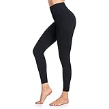 SIMIYA Damen Leggings, Fitness Sport Hose hohe Taille (Schwarz, S)