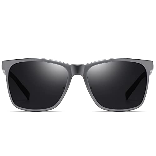 Image of DUCO Mens Sunglasses Polarized UV Protection Retro Rectangular Frame Sun Glasses for Driving Fishing 100% UV Blocking 3029H