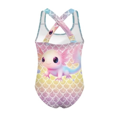 One Piece Swimsuit for Girls 5-14Y Gymnastics Leotards Crewneck Sleeveless Back Cross Strap Bathing Suit Swimwear2