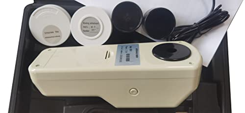 Image of Portable Digital Whiteness Meter for Textile /Paper /Plastic - R457 Blue Light Measurement, 0-199 Range with LCD Display, Battery & Adapter Powered (WSB-1)