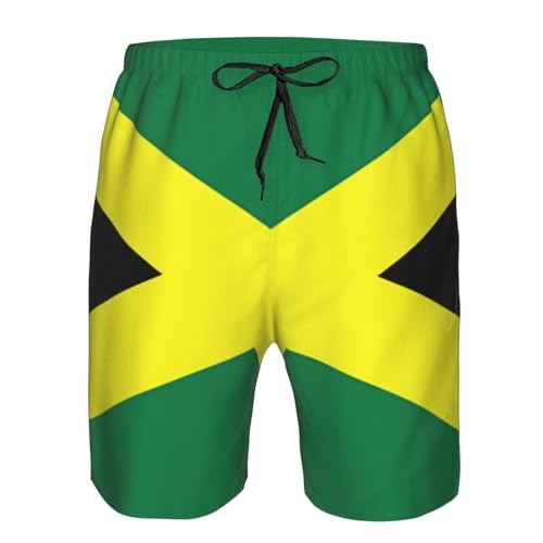 Jamaican Flag Mens Swim Trunks Board Shorts Quick Dry Swim Shorts Summer Swimsuit Beach Shorts with Pockets2