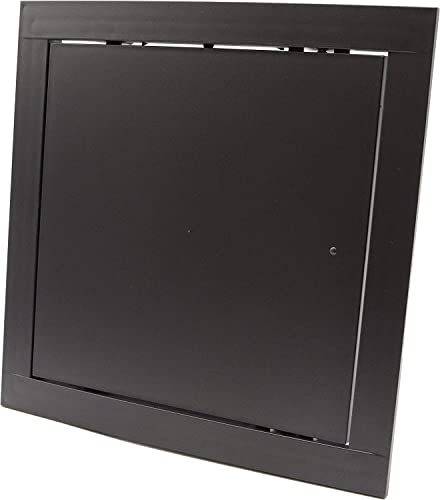8" x 8" Anthracite Plastic Access Panel, Plumbing, Electricity, Alarm Wall Cover Plate for Drywall, Box Door Lock, Latch