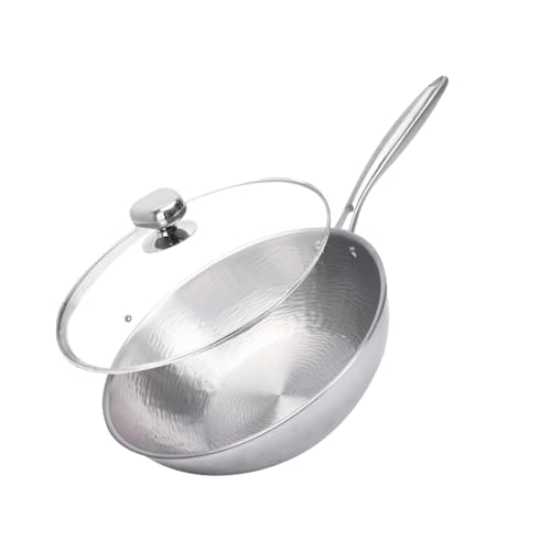 Wok de Titanio Martillado 11.81 Pulgadas con Tapa miniatura 1