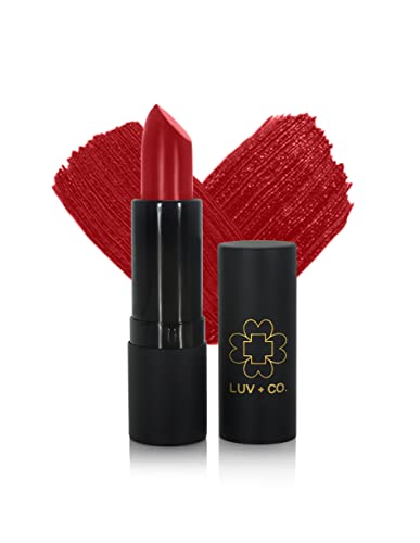 Luv+Co Moisturizing Lipstick For Women 4.5G Highly Pigmented Made With Botanical Ingredients Organic Lipstick Gluten Free Dye Free And Paraben Free | Orangey Red-Spice It Up #TOP28