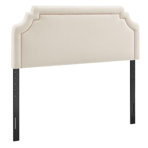 Modway Magnolia King Size Stain-Resistant Performance Velvet Headboard in Alabaster Pink - Padded Cushioned Headboard with Adjustable Mounting Positions by Modway - Used condition - Image 2