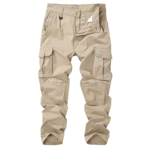 Waterproof Tactical Cargo Pants for Men Durable Casual Button Zip Fly Style