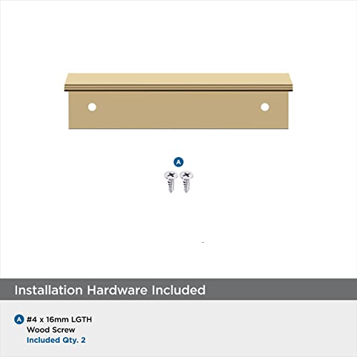 Image of Amerock | Cabinet Pull | Edge Pull | Champagne Bronze | 3 in (76 mm) Center-to-Center Drawer Pull | Kitchen and Bath Hardware | Furniture Hardware
