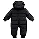 Daysskk Baby Overall Winter 6-9 monate Schneeanzug Baby Jungen Mädchen Strampler Winter Fleece Gefüttert Warm Baby Winterkleidung 80 Schwarz