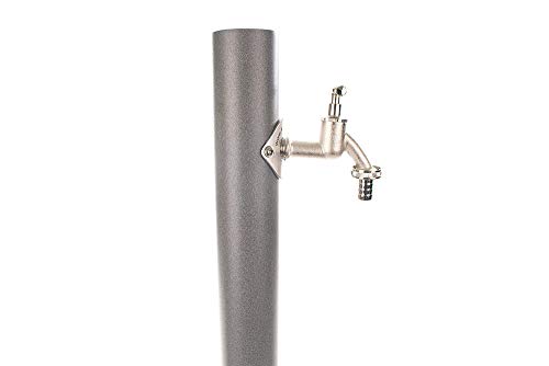 KTC Tec TRINKWASSER Wassersäule TSRG 650 Beton Optik Stein grau, Wasserzapfsäule Wasserzapfstelle Gartenzapfstelle Zapfstelle Zapfsäule Bewässerung Garten Spender, rund