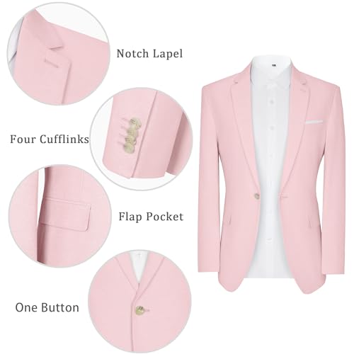 Mens Suit Slim Fit 2 Piece Suits for Men Formal Suit Jacket Pants Business Casual Suits Wedding Prom Tuxedos3