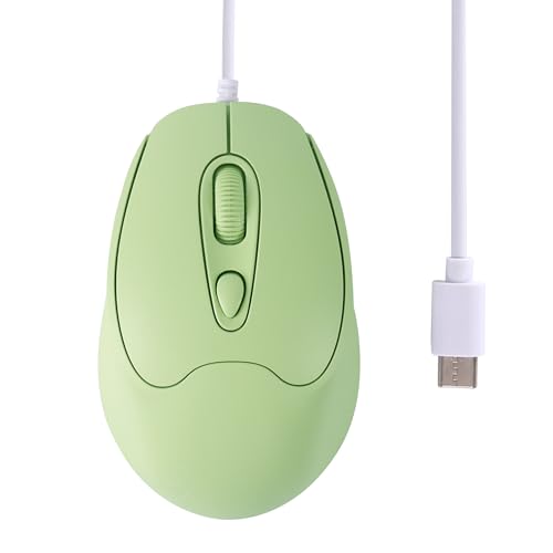 Souris USB C pour Ordinateur Portable - Idéale en Voyage et Télétravail Couleur Vert