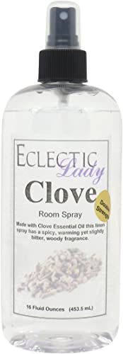 Clove Room Spray (Double Strength), 16 Ounces, No Artificial Colors, Parabens, or Preservatives - Fragrant Aromatic Room Mist For Home, Room, Office, Made With Essential Oils