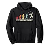 Badminton-Liebhaber, Retro, Vintage, Badminton Evolution Pullover Hoodie