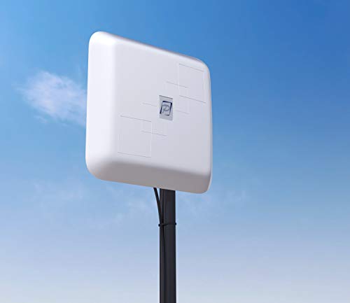 Outdoor Wifi Antenna Extender Bas-2307, 15 Db Gain Flat Panel Extender Up To Half-Mile For Dual Band 2.4/5 Ghz Routers With Detachable Antennas Only #TOP2
