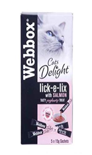 Cats Delight Webbox Lick-e-lix with Salmon - 5 x 15g Sachets (5 Packs)