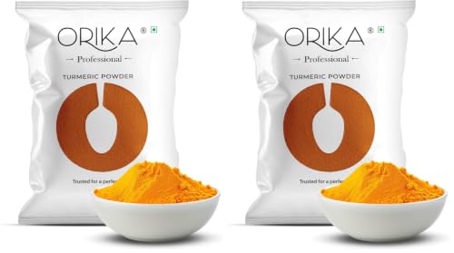 Image of Orika Turmeric Powder | Pure & Natural Haldi Powder | Quality, Rich Aroma & Natural Golden Color | Perfect for Cooking Professional (1 Kg) (Pack of 2)