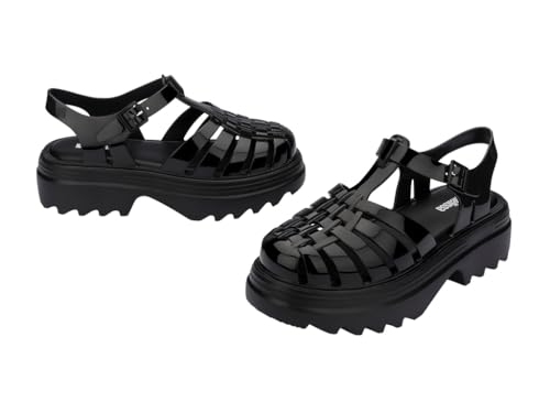 Image of Melissa Possession Platform II Jelly Sandals for Women - Classic Fisherman-Style Chunky Platform with Adjustable Ankle Strap, Lightweight EVA Sole, and Non-Slip Traction