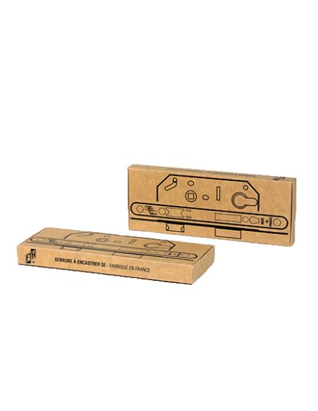 FTH - Serrure Encastrable Haut de Gamme SE 50 - Système de Retournement - Fermeture à Deux Tours - Têtière Nickelée Noir Mat - Coffre Acier - Axe 50 mm - Pour Porte d'Entrée - Noir