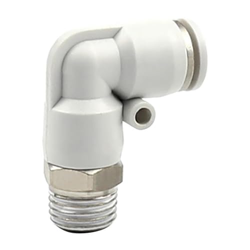 Codo roscado PL blanco PL4-M5 con ajuste de alta precisión para automatización industrial 2