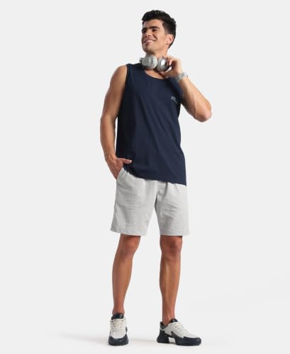 Image of Jockey 9928 Men Super Combed Cotton Rich Graphic Printed Tank Top