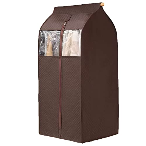 Storage Bags for Clothes,Enclosed Hanging Garment Bags for Closet Storage Made of Non-woven Fabric Transparent Window Fully Enclosed Waterproof and Dustproof