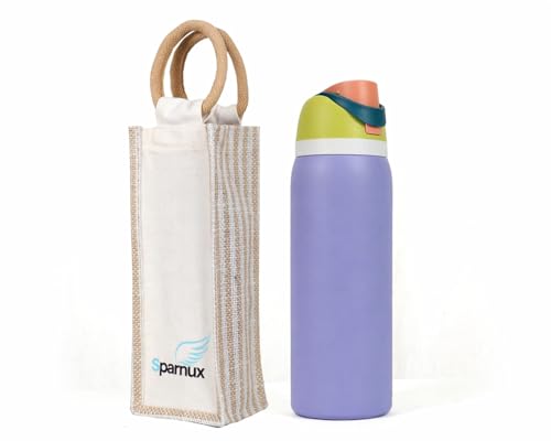 Image of FreeSip Flip-Top Water Bottle for Kids & Adults, Leakproof One-Hand Open Lid, BPA-Free, Easy Carry for School, Office, Sports & Travel - 32 oz (Purple, 960 ml)