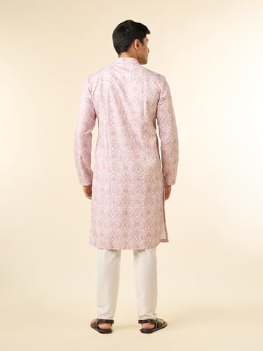 Image of DIWAS BY MANYAVAR Men's Cotton Blend Printed|Sequined Kurta (1pc)
